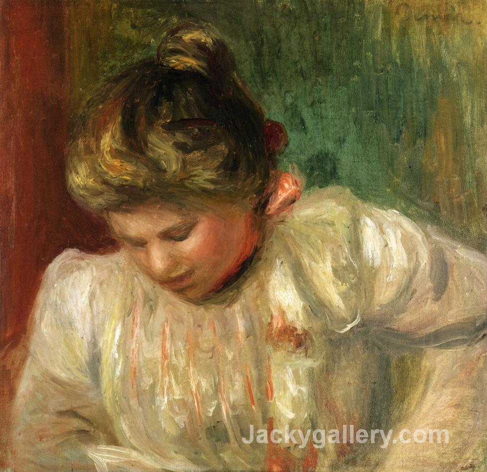 Bust of a Girl by Pierre Auguste Renoir paintings reproduction
